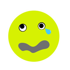 Fototapeta premium happy smiley face on white background