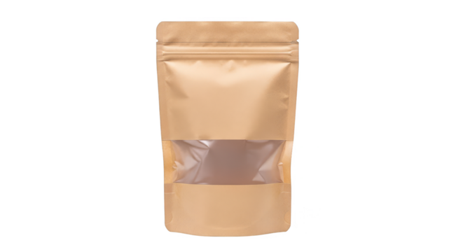 Sealed brown bag with window