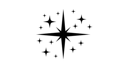 Twinkling celestial stars shimmer in darkness