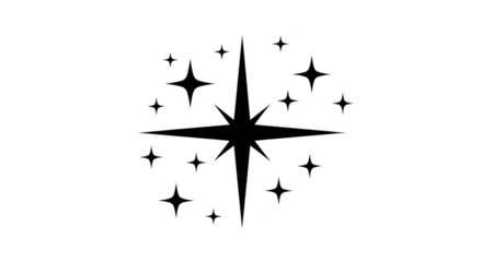 Twinkling celestial stars shimmer in darkness