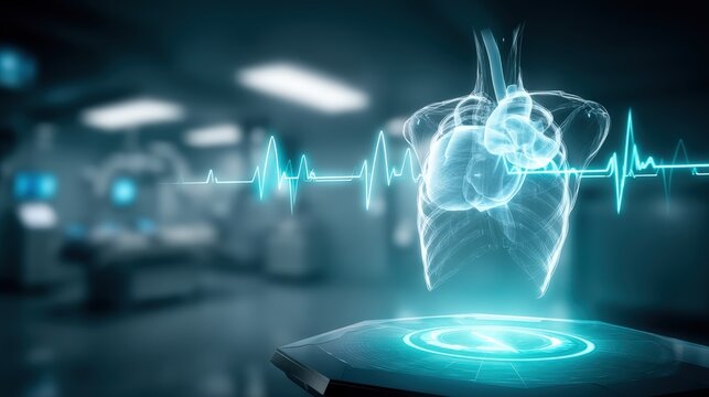 Medical procedure demonstrating heart functionality hospital simulation 3d visualization clinical environment close-up view health technology insights