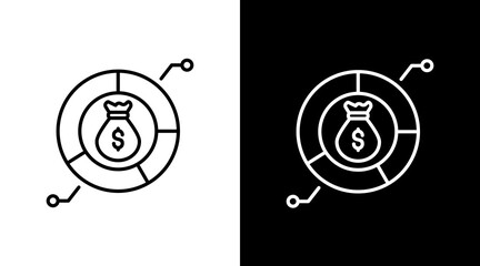 Budget Allocation  White Icon Set Design