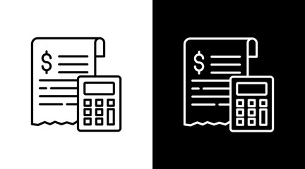 Expenditure  White Icon Set Design