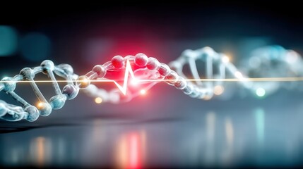 Analyzing genetic structures science laboratory infographic digital environment close-up view dna research and health insights