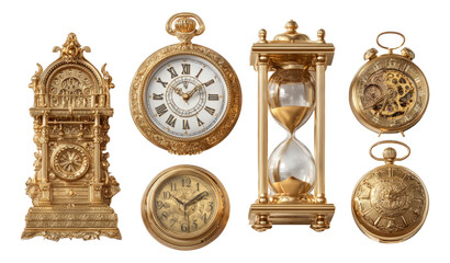 Vintage Timepieces Collection with Intricate Design and Elegant Gold Styling