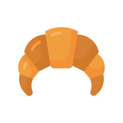 croissant flat vector illustration isolated on white background