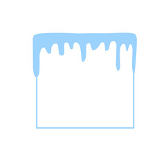 frame with melting snow