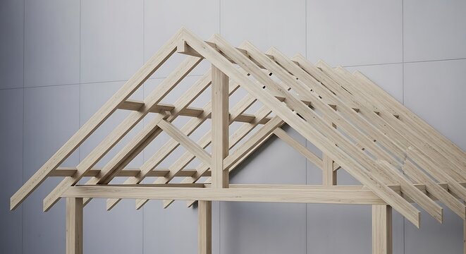 Elegantly crafted wooden framework showcasing advanced carpentry techniques