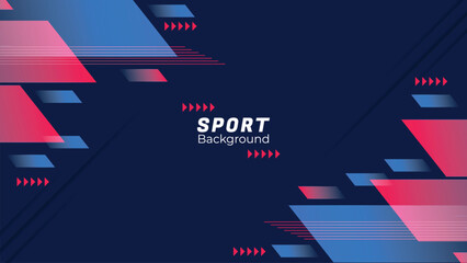 Dynamic Sport Background Template with Abstract Brush and Colorful Overlap Design