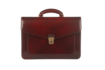 High quality, elegant red leather briefcase. Business, professional, success. 
