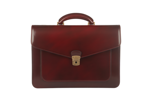 High quality, elegant red leather briefcase. Business, professional, success. 
