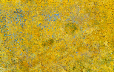 Metal texture with blue paint and rust
