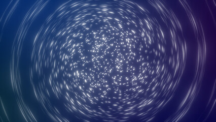 Abstract Blue Purple Tunnel Warp Speed Star Travel