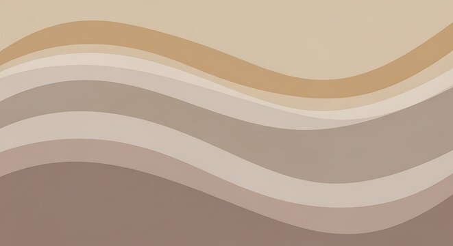 Abstract Wavy Lines in Earth Tones - Minimalist Background Design
