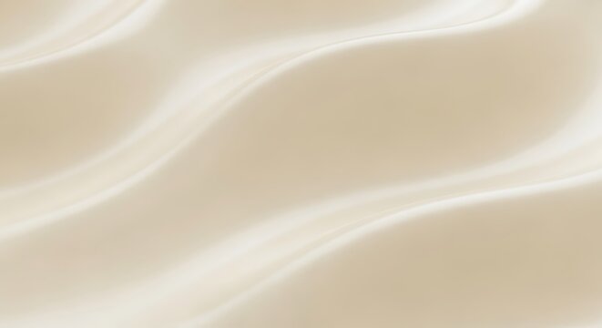 Smooth, Creamy Beige Fabric Waves with Subtle Light Reflections