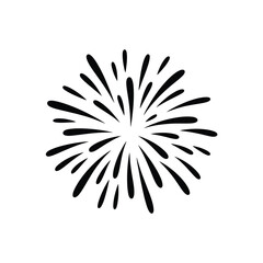 Obraz premium Black ink burst starburst explosion graphic element