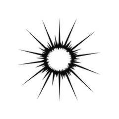 Obraz premium Abstract burst of black lines radiating from a white center