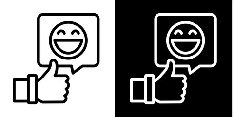 Feedback  Icon Set White Style Collection