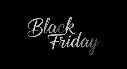 Obraz premium Black Friday: A minimalist design, with the words Black Friday elegantly displayed. A striking and simple depiction of a celebrated commercial event.