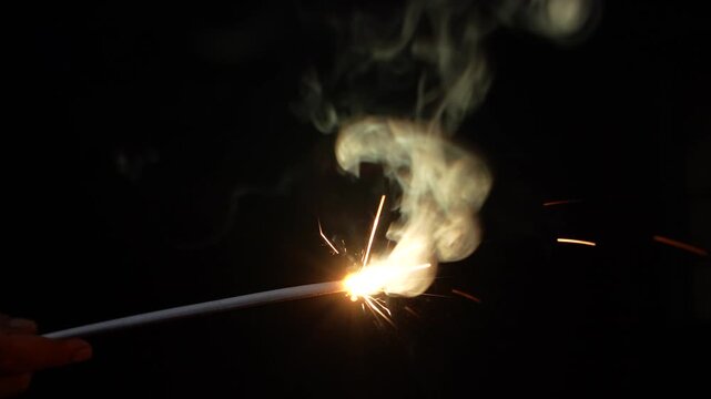 Different types of firecrackers are being burned during Diwali