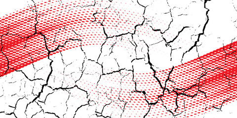 red white brush pattern car sticker banner abstract sporty lines red white color combination grunge brush pattern racing motorsport design, Modern.