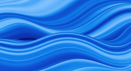 Abstract Blue Waves Background, Texture, Fluid, Smooth