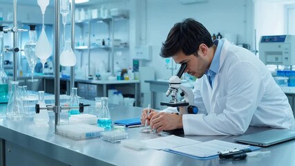 Scientist working in laboratory - Powered by Adobe