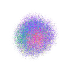 Multicolor Digital Noise Particle Cloud Effect