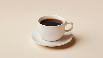 Obraz premium A cup of black coffee, a simple and elegant drink