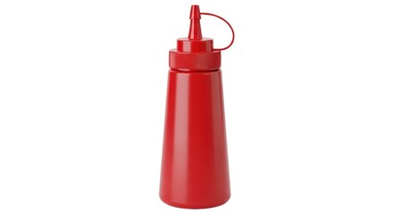 Obraz premium Red Squeeze Bottle with Cap, Container, Plastic, Condiment