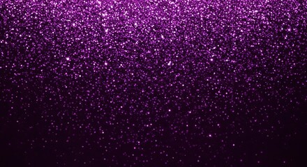 Abstract background of shimmering purple glitter particles falling like dust or snow, creating a magical and festive texture for celebrations and luxury designs.
