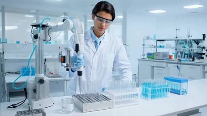 Scientist working in laboratory - Powered by Adobe