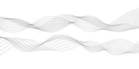 Abstract Lines in Wave-like Form, Perfect for Backgrounds and Design Elements