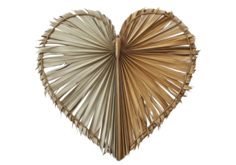 Boho Chic Heart Crafted from Dried Palm Leaves, Rustic Elegance for Home Decor, Warmth and Texture, Perfect for Valentine's Day or Anniversary Gifts