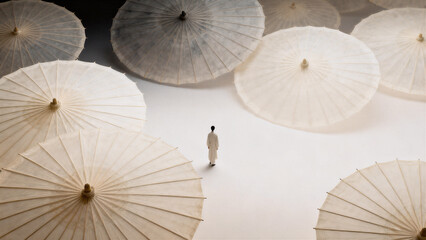 Zen-inspired oil paper umbrellas 