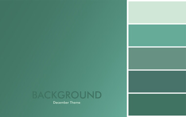 Gradient green background vector design with color palette