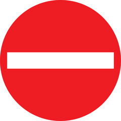 Obraz premium No Entry Road Sign A Clear and Concise Guide to Prohibited Access for Vehicles and Pedestrians