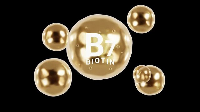 3D Vitamin B7 Biotin Pill Capsule | Alpha Channel