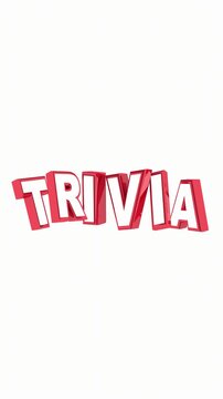Trivia Word Game Contest Quiz Test Play to Win 4K Vertical 3d Animation