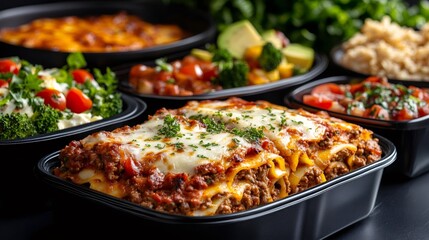 Lasagna and various ready meals for delivery
