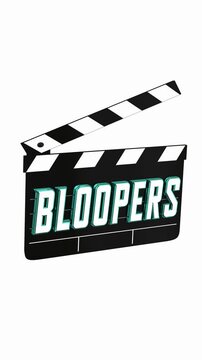 Bloopers Movie Clapper Slate Film Movie Outtakes Deleted Scenes Vertical 4K 3d Animation
