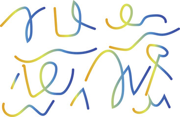 Abstract Colorful Gradient Lines on White Background Creative Design Element Decoration