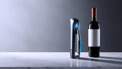  Sleek Electric Wine Opener | Modern Wine Bottle Accessory | Easy Wine Opening Tool