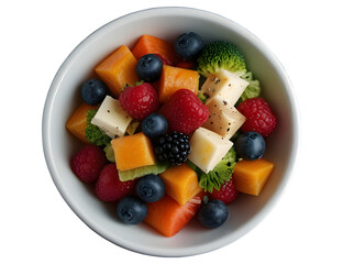 fresh fruit salad in bowl