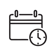 Calendar and clock icon representing time management and scheduling