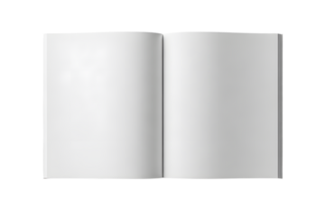 Open book mockup top view transparent PNG