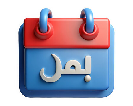 3D Ramadan Holiday Icon Digital Rendering of Holiday Icon With Arabic Text For Islamic Observance