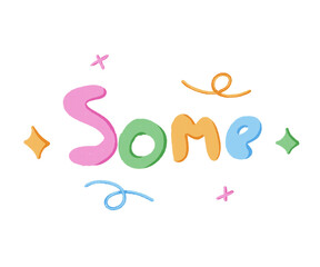 Cute Colorful Typography Lettering