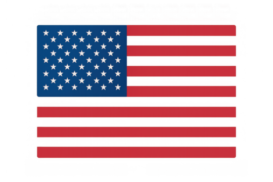 American flag design showing red stripes and white stars on blue canton, symbolizing national identity and independence