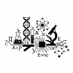 black science silhouette vector